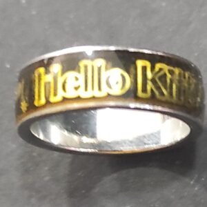 Anel preto e dourado