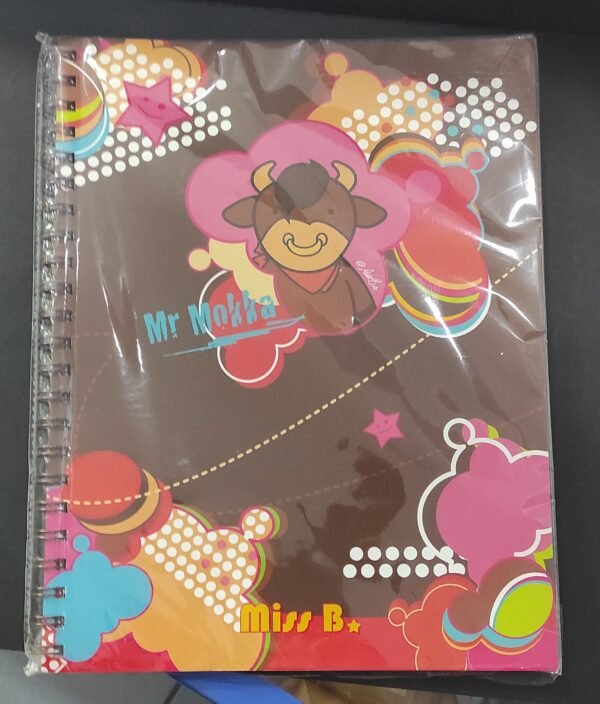 Caderno espiral A4 pautado Mr Mokka castanho