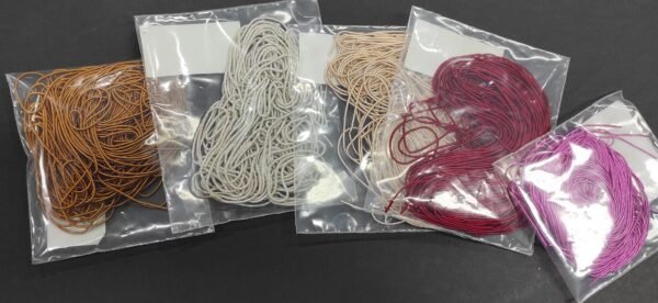 Fio de seda 1mm em várias cores - Sacos com 20 fios de 0.80cm e 0.90 cm