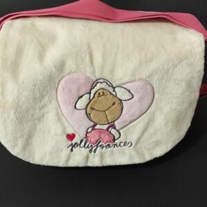 Saco tiracolo peluche Jolly frances-tamanho-32.5x25x8.5cm