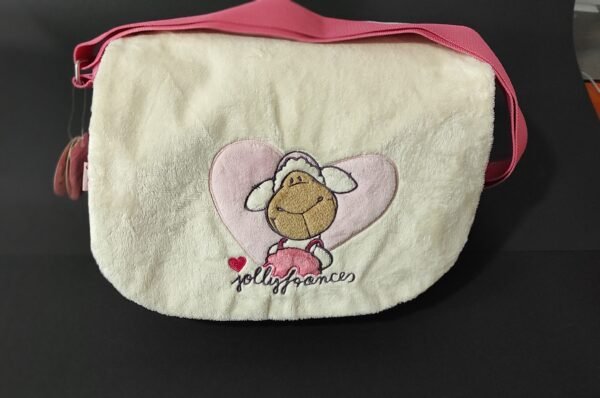 Saco tiracolo peluche Jolly frances-tamanho-32.5x25x8.5cm