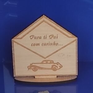Placa em madeira  - Para ti pai com carinho