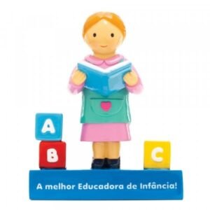 A melhor educadora de infância - figura em resina pintada á mão com caixa incluída