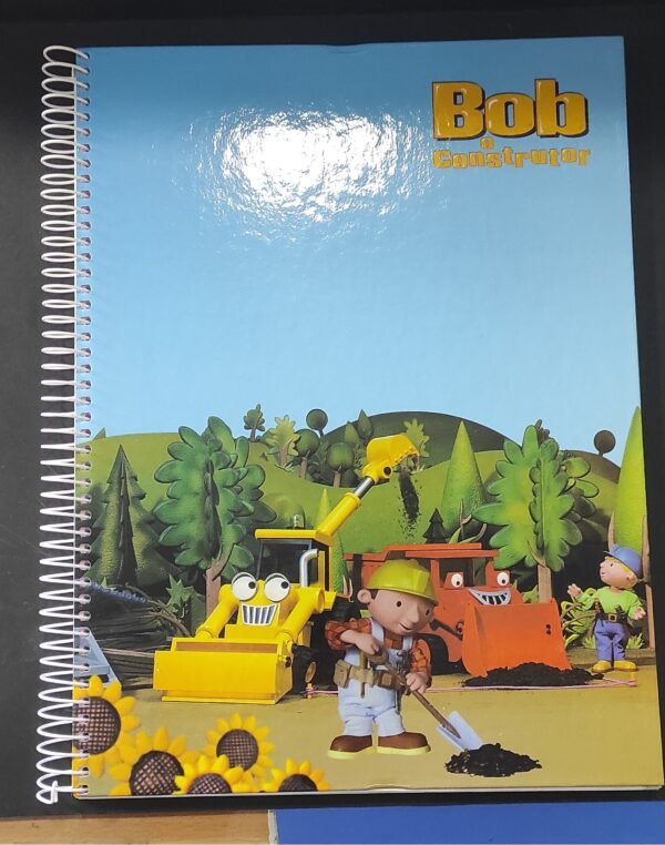 Caderno A4 verde capa dura pautado