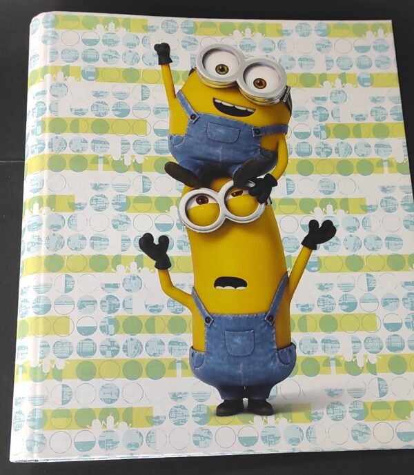 Capa de argolas A4 de 4 furos - Minions