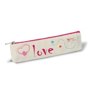 Estojo plano em peluche Love
