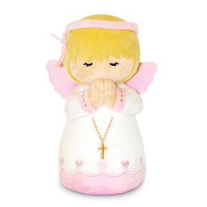 Anjinho de peluche rosa