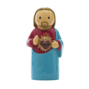 Figura em resina pintada á mão - Sagrado coração de Jesus