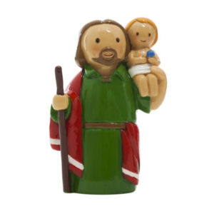 Figura em resina pintada á mão - São Cristóvão