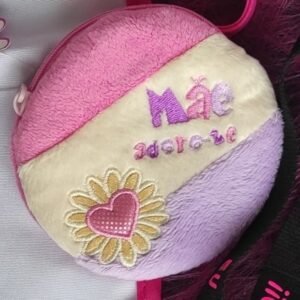 Porta moedas redondo rosa -Mãe Adoro-te