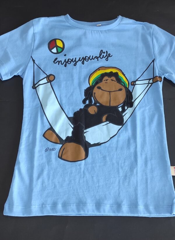 T-shirt azul tamanho 6 e 10