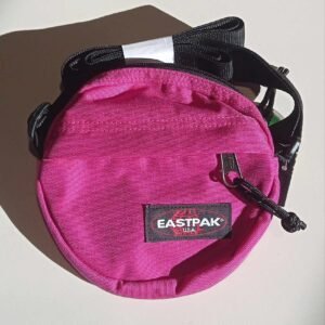 Bolsa redonda flaky rosa choque