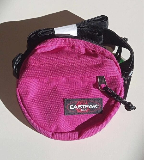 Bolsa redonda flaky rosa choque