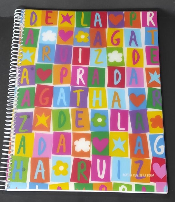 Caderno A4 Agatha Ruiz de la Prada pautado
