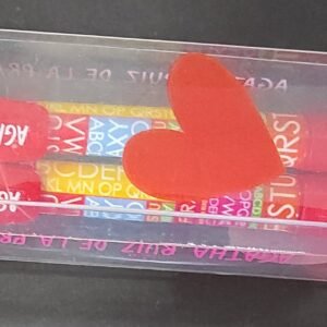 Conjunto de esferográfica e lapiseira letras Agatha Ruiz de la Prada