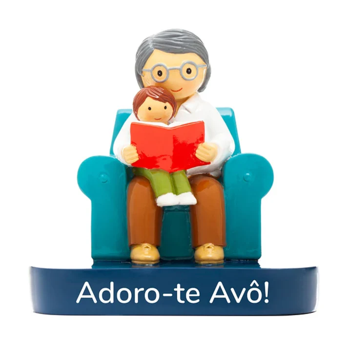 Adoro-te avô (menino) - figura em resina pintada á mão
