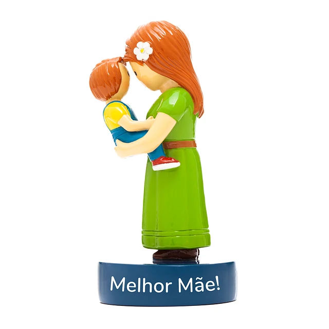 Melhor mãe (menino) - figura em resina pintada á mão