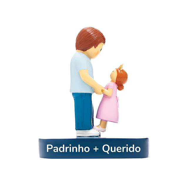 Padrinho + querido - figura em resina pintada á mão