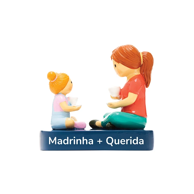 Madrinha + querida - figura em resina pintada á mão